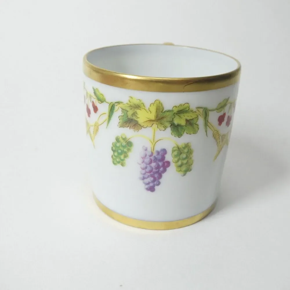 Pampres Cup & Saucer - 1737 Ancienne Manufacture Royal Limoges France Grapes